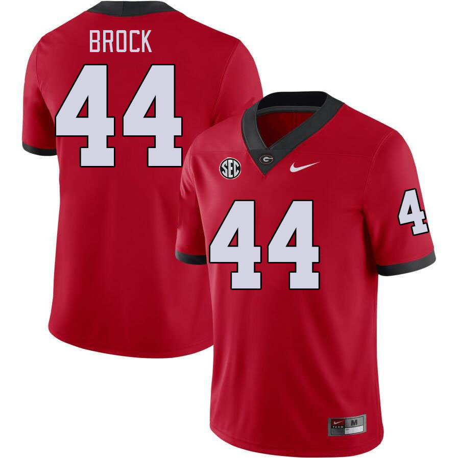 Georgia Bulldogs Men's Cade Brock #44 Red Stitched College UGA Football Jersey 23SY011RC